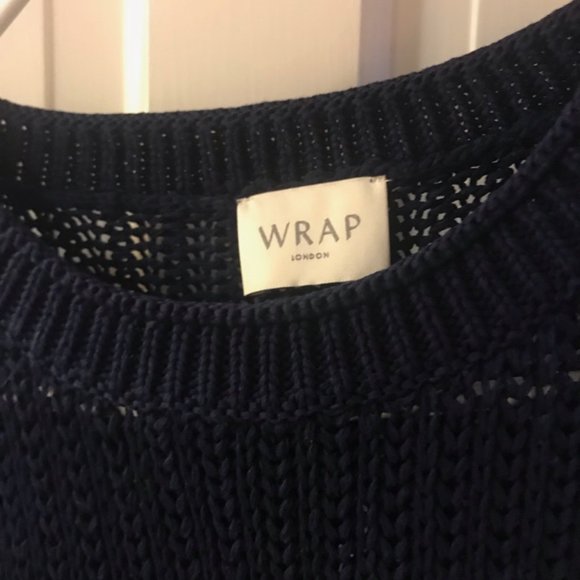 Navy Blue sweater, Large, WRAP of London, - Picture 3 of 5